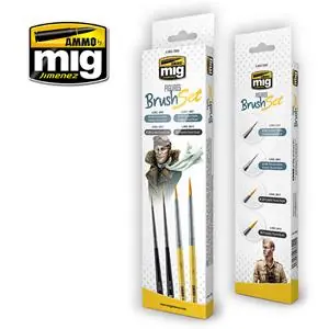 Promo Stagionale AMMO OF MIG SET of 4 brushes to paint figures