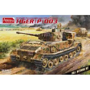 Pagamento Sicuro AMUSING HOBBY 1/35; PzKpfwg.VI Tiger(P) 003 with Zimmerit
