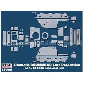 Promozione Esclusiva ATAK 1 35; Zimmerit for Brummbär Late - Dragon / Cyber Hobby