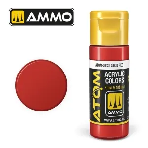 ATOM by Ammo of Mig COLOR Blood Red; acrylic paint 20ml Reso Gratuito