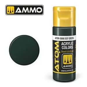 Offerta Speciale ATOM by Ammo of Mig COLOR Deep Green; acrylic paint 20ml