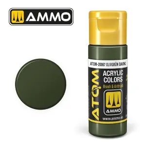 Novità ATOM by Ammo of Mig COLOR Olivgrün Dark; acrylic paint 20ml