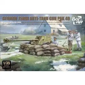 Novità BORDER MODEL 1/35; German 7,5cm Pak40 AT gun