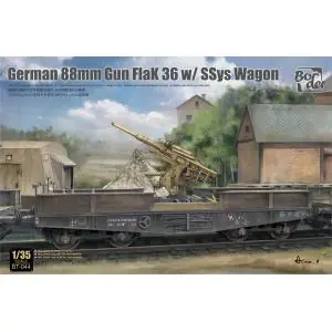 BORDER MODEL 1/35; German 88mm Flak36 on Ssys Wagon Prezzo Di Fabbrica