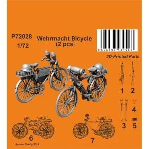 Pagamento Sicuro CMK 1/72; Wehrmacht Bicycle (2 pcs)