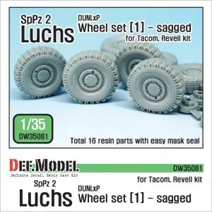 A Buon Prezzo DEF.MODEL German Luchs 8X8 Dunlxp Sagged Wheel set-1 (for Tacom/Revell 1/35)