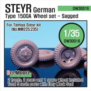 DEF.MODEL German Steyr 1500A Wheel set (for Tamiya 1/35) Scelto Dai Clienti