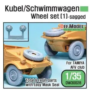 Bestseller DEF.MODEL German VW Wheel set (for Tamiya 1/35)