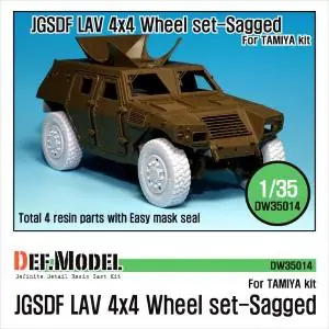 Acquista Ora DEF.MODEL GSDF LAV 4x4 Sagged Wheel set (for Tamiya 1/35)