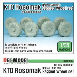 Novità DEF.MODEL KTO ROSOMAK Nokian Sagged Wheel set ( for IBG model 1/35)