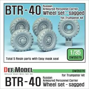 DEF.MODEL Russian BTR-40 Sagged Wheel set (for Trumpeter 1/35) A Buon Prezzo