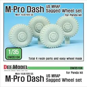 Vendita Finale DEF.MODEL US MATV M-Pro Dash Sagged Wheel set ( for Panda 1/35)