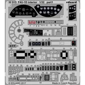 EDUARD 1/32; F4U-1D interior (for kit Tamiya) - photoetched set Ultima Occasione