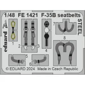 Affare EDUARD 1/48 ; F-35B seatbelts STEEL - Photo etched set for kit TAMIYA 61125