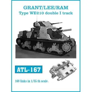 Sconto Friulmodel set of 1/35 scale individual metal tracks for GRANT / LEE / RAM Type WE210 double I track