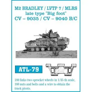 Spedizione Espresso Friulmodel set of 1/35 scale individual metal tracks for M2 BRADLEY / LVTP 7 / MLRS late type "Big foot" / CV-9035 / CV-9040 B/C