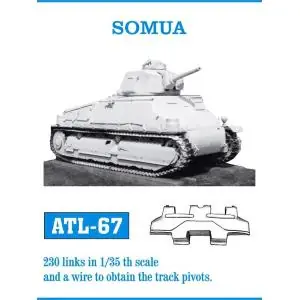 Solo Oggi Friulmodel set of 1/35 scale individual metal tracks for SOMUA