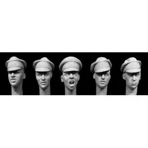 Hornet 1/35; 5 heads WW2 German Army officer‘s ‘crusher‘ caps Super Prezzo