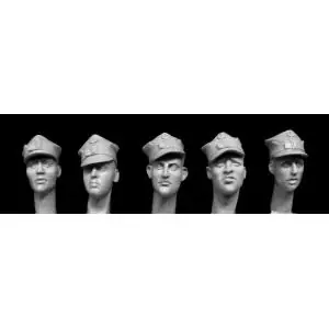 Di Tendenza Hornet 1/35; 5 heads, with WW2 Polish fieldcaps
