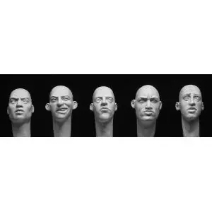 Hornet 1/35; 5 more Caucasian heads, formed eyes Occasione