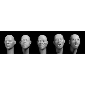 Quantità Limitata Hornet 5 East Asian heads with defined irises and stubble haircuts