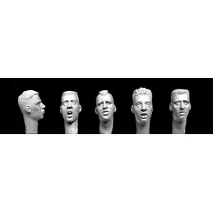 Economico Hornet Bare heads with ultra short haircuts, resin, scale 1 35