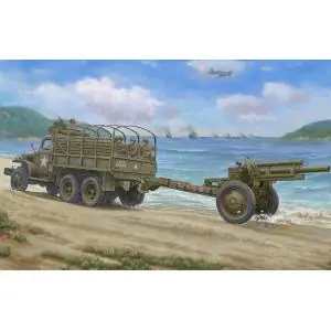 I LOVE KIT (MERIT) 1 35"CCKW-352 Machine Gun Turret & M2A1 105mm Howitzer Reso Gratuito