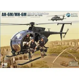 Solo Oggi KITTY HAWK 1/35; AH-6M, MH-6M little bird Nightstalker (with 6 resin figures)