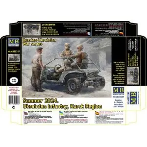 MASTER BOX 1/35; Summer 2024. Ukranian Infantry, Kursk Region (3 figures + vehicle) Sconto