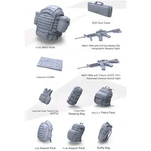 Di Tendenza MENG MODEL 1/35 MODERN U.S. MARINES INDIVIDUAL LOAD-CARRYING EQUIPMENT (RESIN)