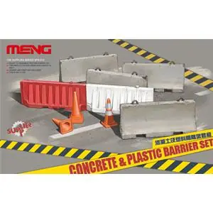 Più Venduto MENG MODEL Concrete & plastic barrier set
