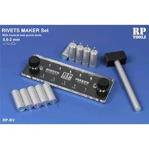Miglior Prezzo RP TOOLZ RIVET MAKER 10 different punches from 0,6mm to 2mm and a mini hammer.