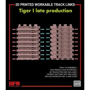 Ultimissimo Modello RYE FIELD MODEL 1/35; 3D printed Workable track links for Tiger I late
