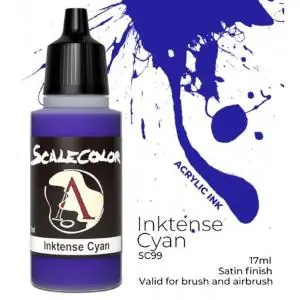 SCALE75 COLOR INKTENSE CYAN - waterbased Acrylic paint 17ml Occasione