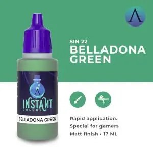 Nuovo Arrivo SCALE75 INSTANT COLOR BELLADONNA GREEN - waterbased Acrylic paint 17ml