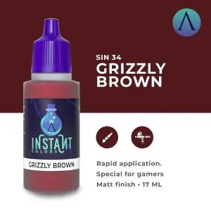 SCALE75 INSTANT COLOR GRIZZLY BROWN - waterbased Acrylic paint 17ml Ultime Pezzi
