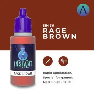 SCALE75 INSTANT COLOR RAGE BROWN - waterbased Acrylic paint 17ml Compra Oggi Stesso