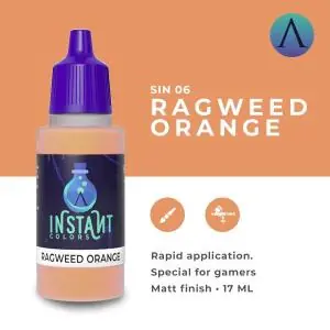 SCALE75 INSTANT COLOR RAGWEED ORANGE - waterbased Acrylic paint 17ml Spedito Oggi
