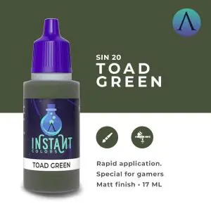 SCALE75 INSTANT COLOR TOAD GREEN - waterbased Acrylic paint 17ml Offerta Del Giorno