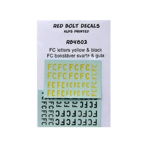 FC LETTERS - YELLOW & BLA Subito Disponibile