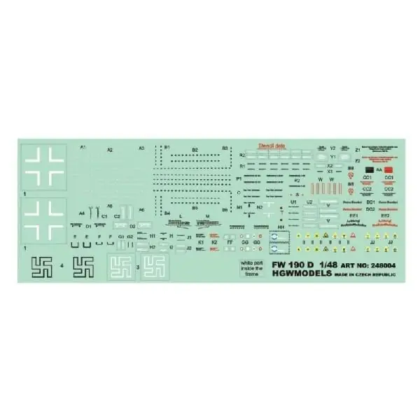 Reso Gratuito FW 190D-9 STENCILS