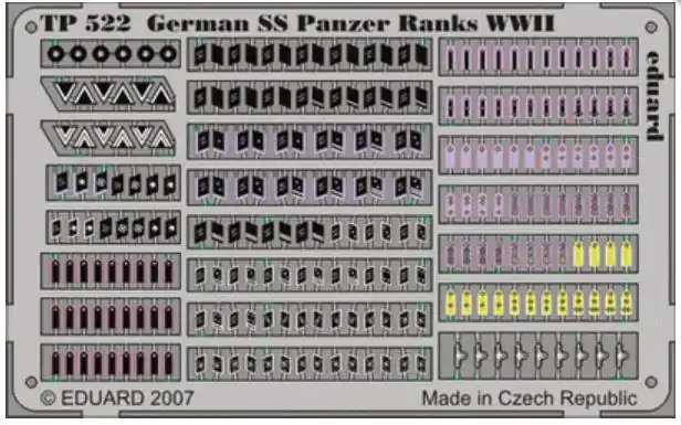 GERMAN SS PANZER RANKS WWII Esclusivo