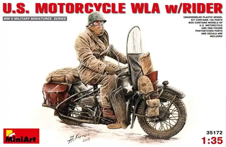 Non Perdere U.S. MOTORCYCLE WLA w/RIDER