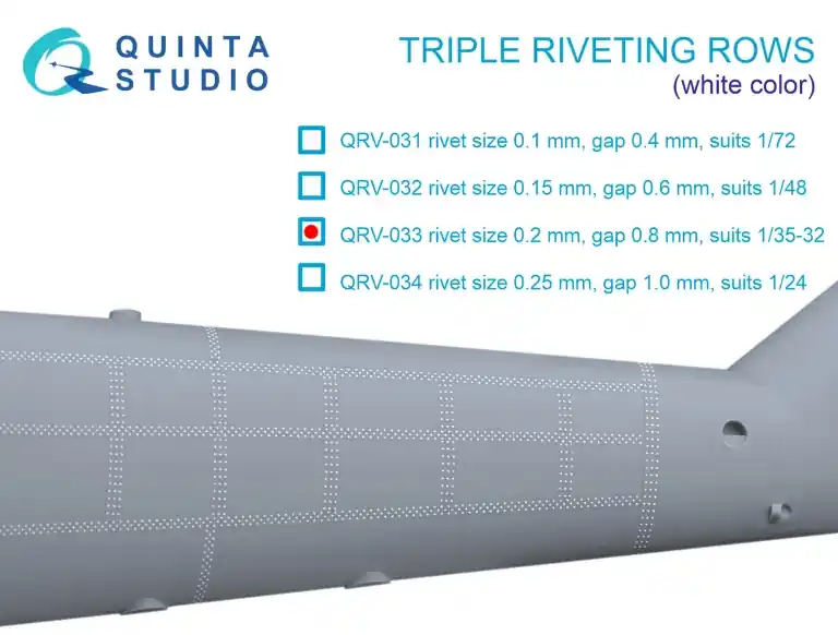 Triple riveting rows Bestseller