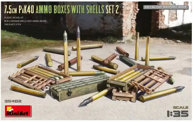 Più Venduto 7.5cm PaK40 Ammo Boxes