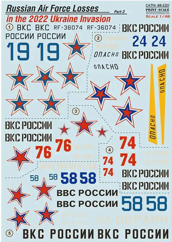 Direttamente Dal Produttore Russian Air Forces Losses Decals