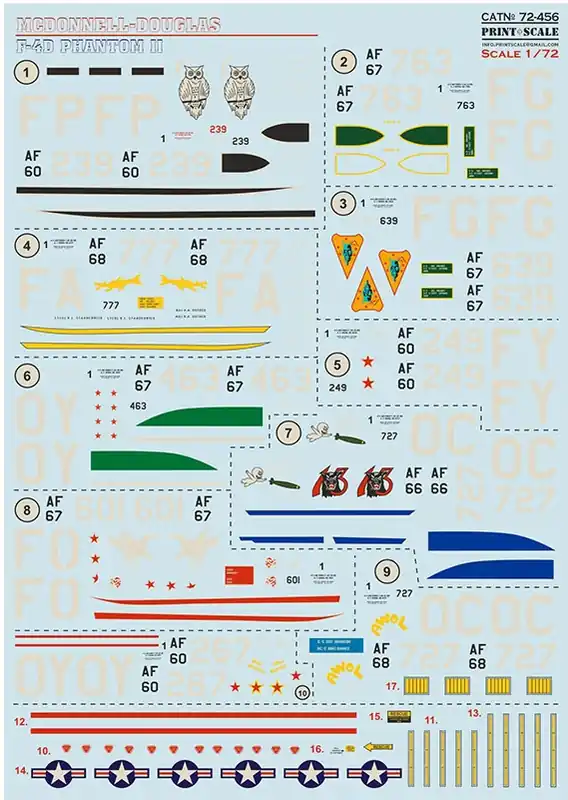 F-4D Phantom II Decals Ultime Pezzi