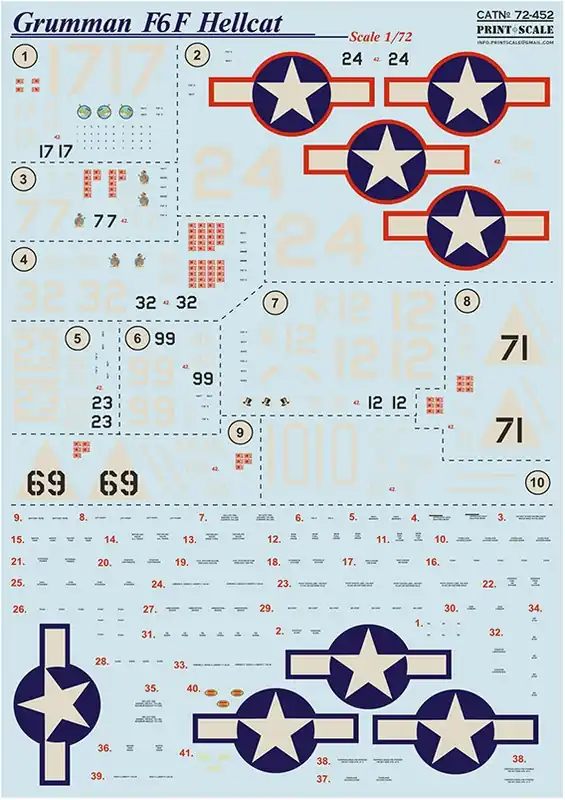 Miglior Prezzo Grumman F6F Hellcat Decals