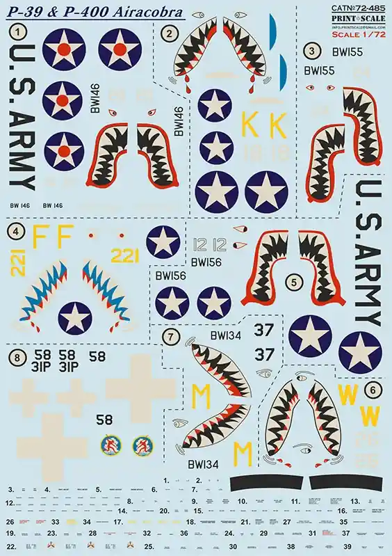 Bell P-39 Airacobra Decals Ultima Occasione