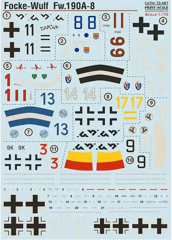 Spedizione Espresso Focke-Wulf fw 190A-8 Decals